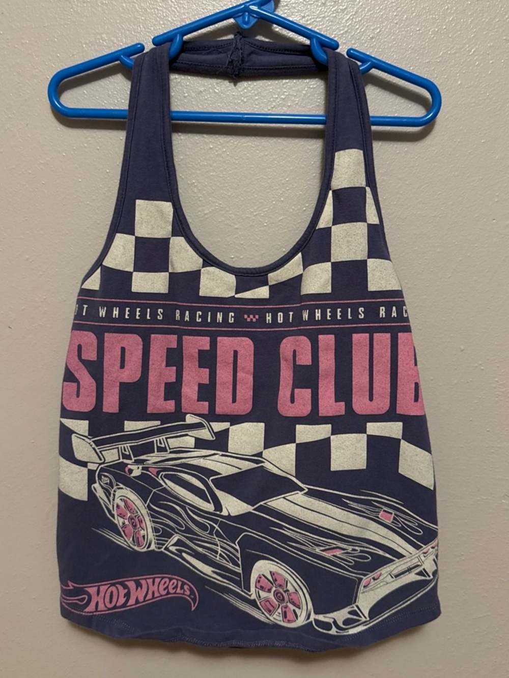 Hot Wheels Speed Club Navy & Pink Racer Tank